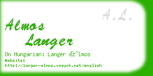almos langer business card